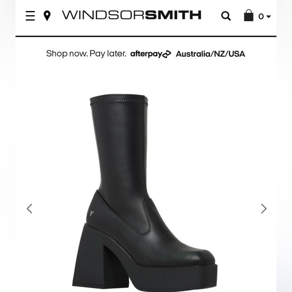 Trendy leather Windsor Smith platform booties - Picture 1 of 6